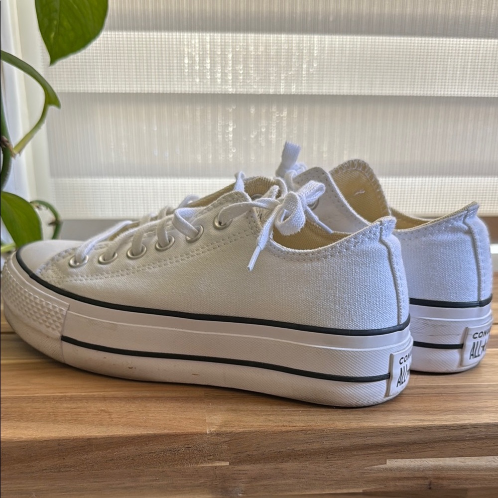 Converse White Canvas Sneakers